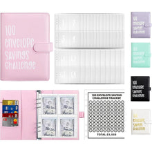 AMONENZ Sparchallenge Budgetplaner A5 Kunstleder Geld Binder