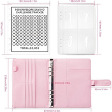 AMONENZ Sparchallenge Budgetplaner A5 Kunstleder Geld Binder