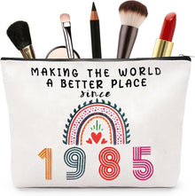 Kosmetiktasche Damen 40. Geburtstag Make-Up-Tasche Blau