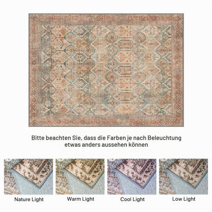 Vintage Teppich Wohnzimmer 200x290cm Clay Rot Rechteckig