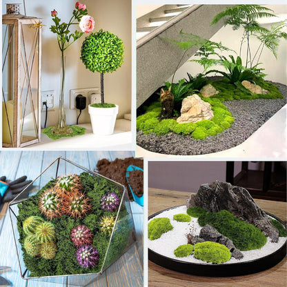 Kunstmoos 200g für Deko & Basteln (Dunkelgrün + Hellgrün)
