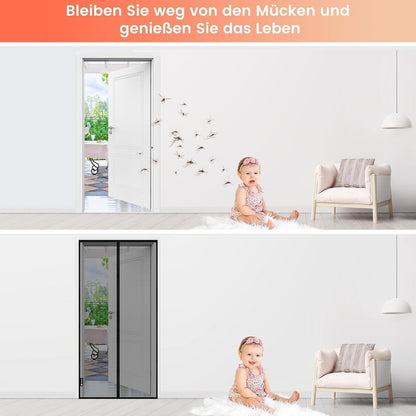 Fliegengitter Tür Ohne Bohren 105x210cm mit Starken Magneten