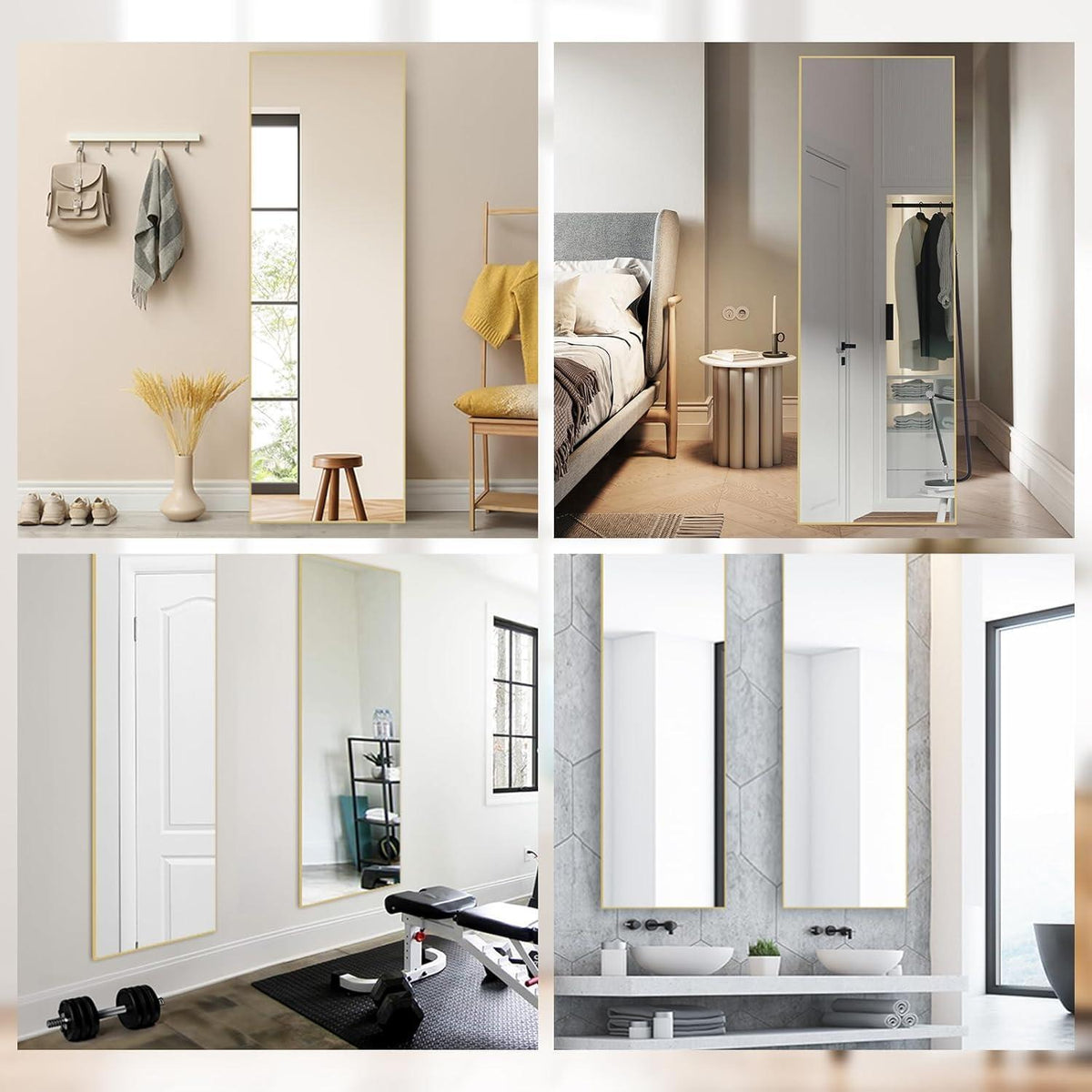 Ganzkörperspiegel 165x60cm – Stehspiegel für Schlafzimmer & Wohnzimmer