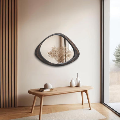 Großer Wandspiegel mit Holzrahmen – Retro Design 65x45 cm