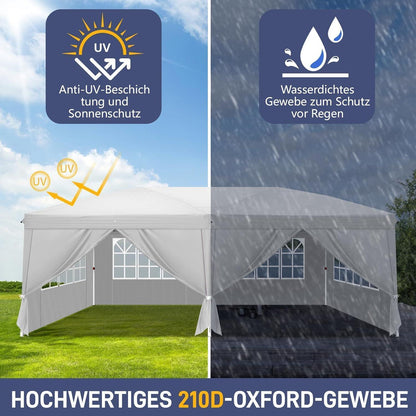Faltpavillon 3x6m – Wasserdicht & Winterfest für Garten & Party