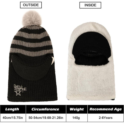 Winter Sturmhaube Kinder Fleece Warm mit Halswärmer 1-5 Jahre