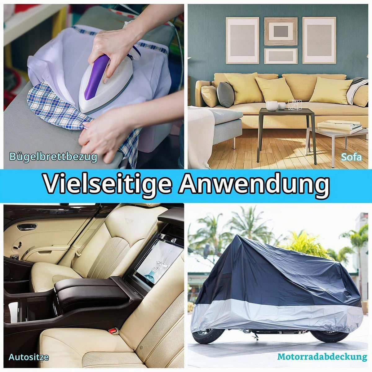 6x Bettlakenklammern Verstellbar 30-100cm – Elastische Spanngurte