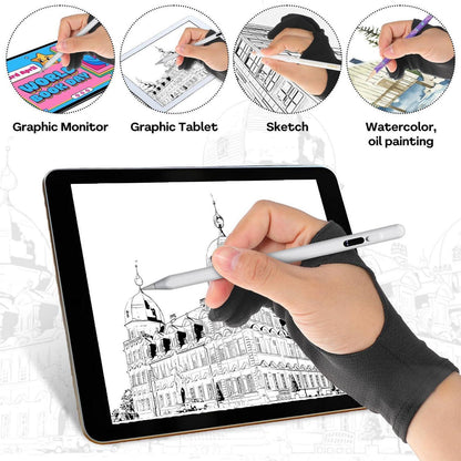 Zeichenhandschuh 2 Stück für Grafiktablett, reibungsfrei