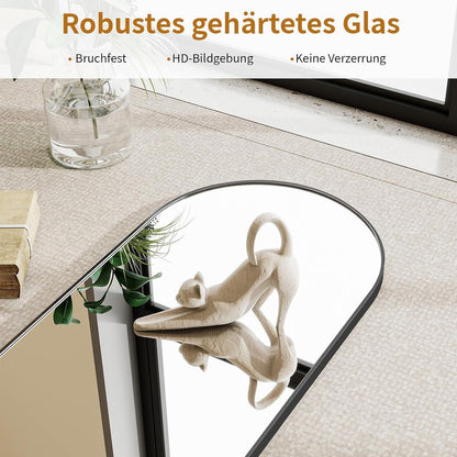 Ganzkörperspiegel Bogen Schwarz – 150x40cm, Stand- & Wandspiegel