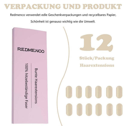 Blond Clip-in Haarverlängerung 12er Set – 55 cm, Hitzebeständig