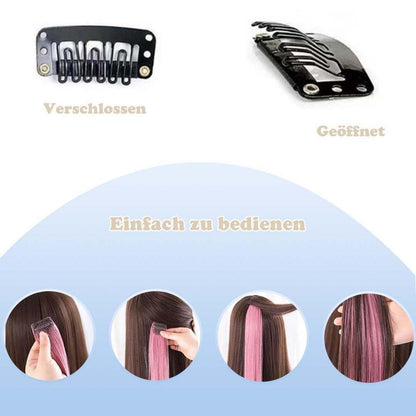 Blond Clip-in Haarverlängerung 12er Set – 55 cm, Hitzebeständig