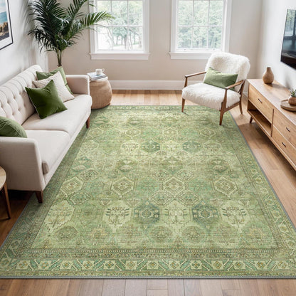 Vintage Teppich Rechteckig 160x230cm - Grasgrün