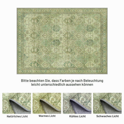 Vintage Teppich Rechteckig 160x230cm - Grasgrün
