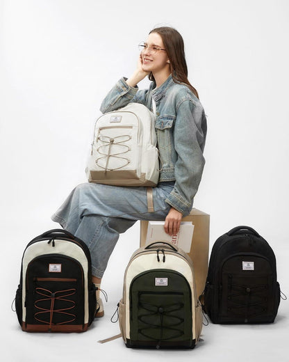 LOVEVOOK Rucksack Damen Herren 15,6 Zoll Laptopfach Leicht Schwarz