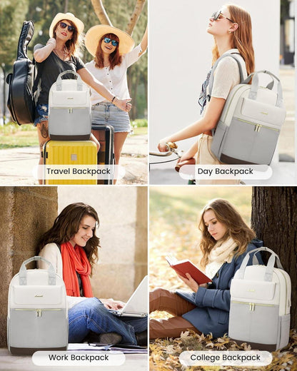 Rucksack Damen Schulrucksack Teenager Mädchen 15,6 Zoll Laptopfach