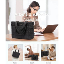 Laptoptasche Damen 17 Zoll Schwarz - Große Arbeitstasche mit