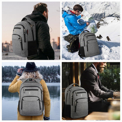20 Zoll Laptop Rucksack Grau – Schulrucksack für Teenager & Herren