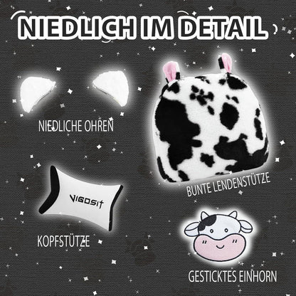 Gaming Stuhl Niedlich mit Ohren & Kawaii Kissen, Ergonomisch für Mädchen