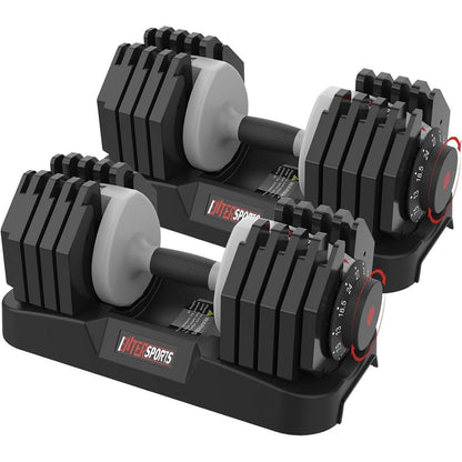 Verstellbare Hanteln 2-27kg für Home Gym, Platzsparend