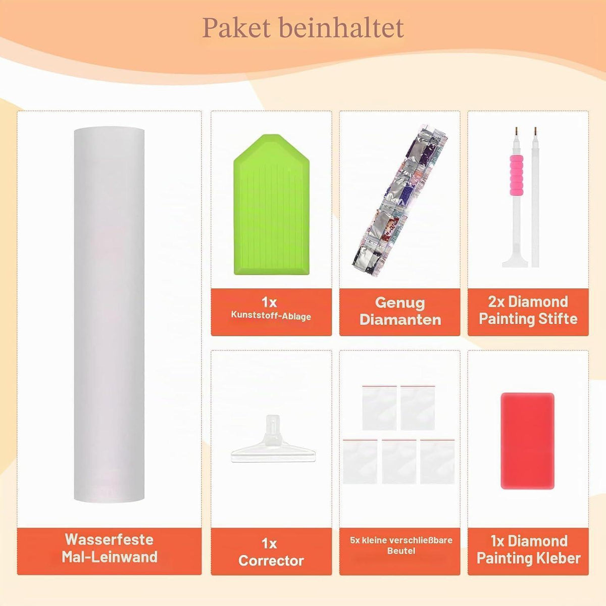 5D Diamantmalerei Weinlese-Dame – Bastelset für Erwachsene & Kinder