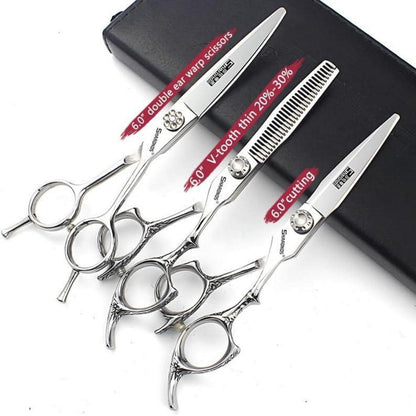 Professionelle Haarschere 6/7 Zoll – Friseurschere Set (3-teilig)