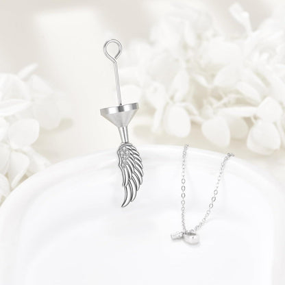 Schutzengel Flügel Anhänger Halskette 925 Sterling Silber Zirkonia