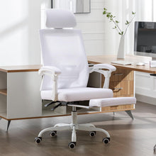 UEV Ergonomischer Bürostuhl Mesh Weiß Fußstütze