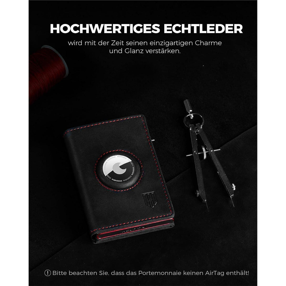 Geldbörse Herren mit AirTag Fach & XL Münzfach – RFID Schutz