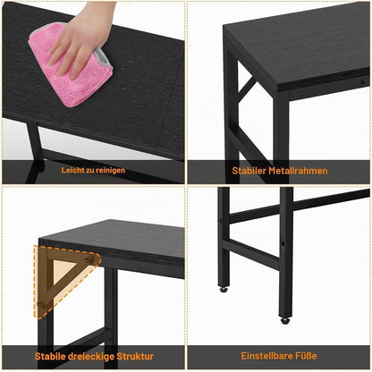Schmaler Konsolentisch Schwarz – 75x24x75 cm | Beistelltisch
