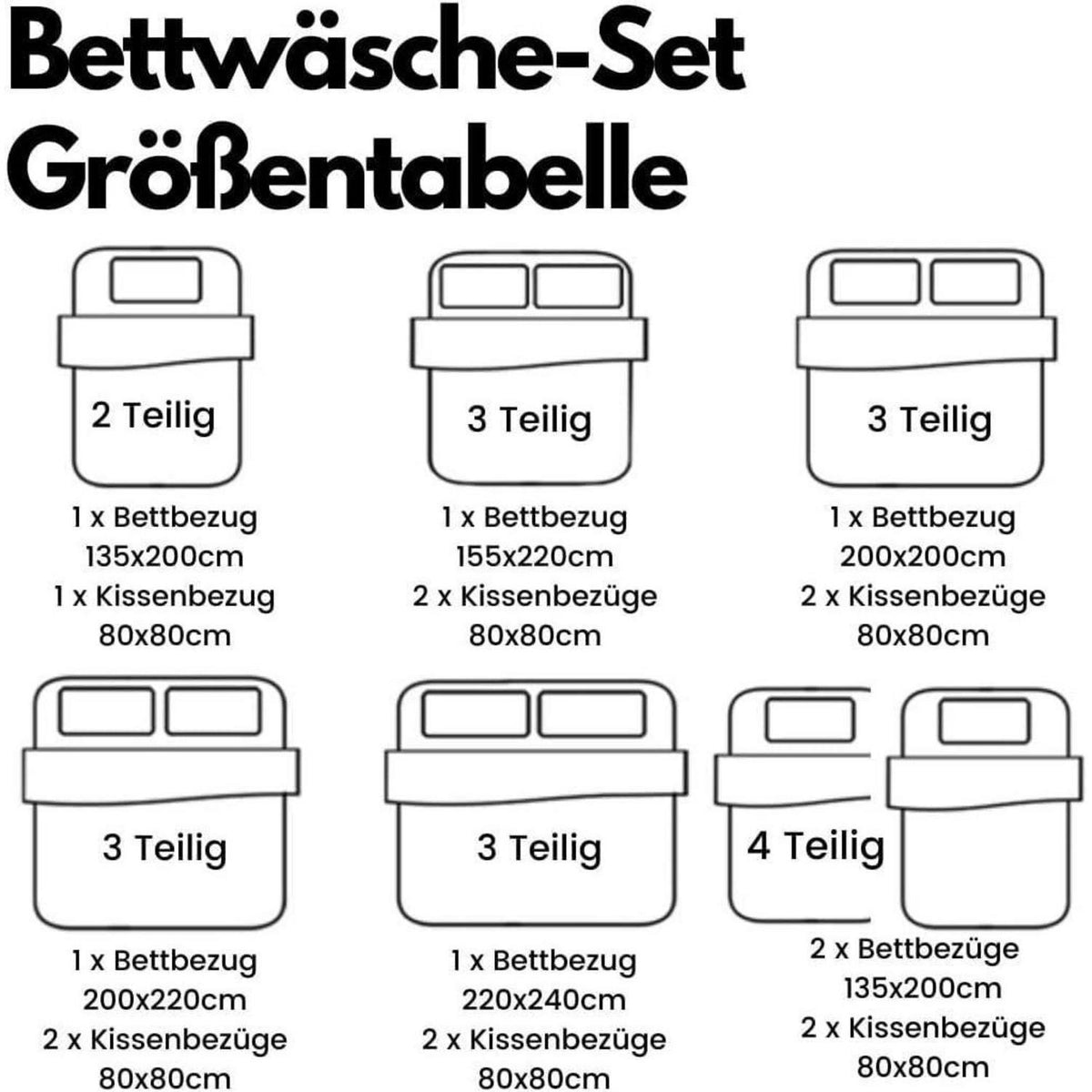 3D Geometrie Bettwäsche Set 135x200cm - Schwarz