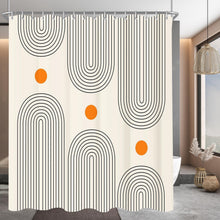 Duschvorhang Geometrische Kurve Wasserabweisend 240x200cm