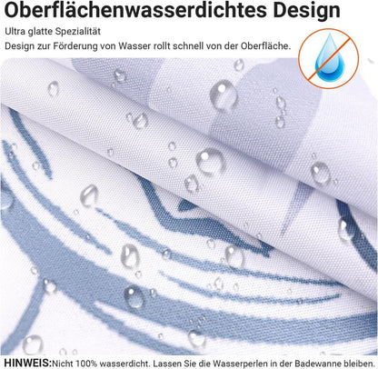 Duschvorhang U-Boot Seepferdchen 200x160cm, Antischimmel