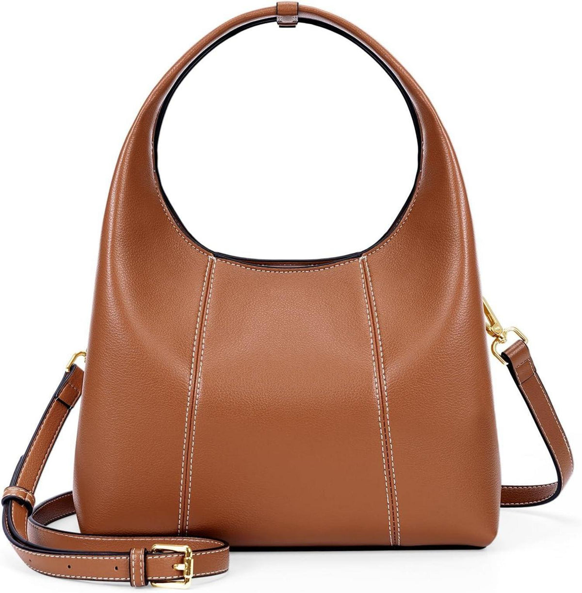 Handtasche Damen Vintage Tote Bag Kunstleder Braun vegan