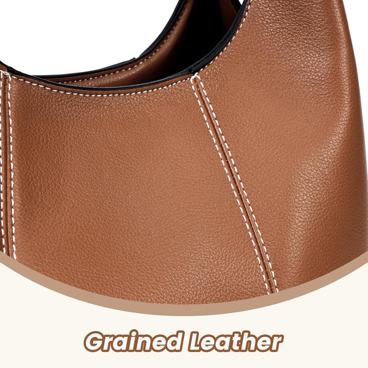Handtasche Damen Vintage Tote Bag Kunstleder Braun vegan