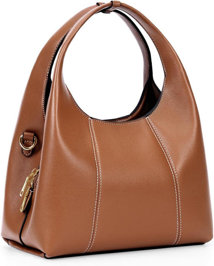 Handtasche Damen Vintage Tote Bag Kunstleder Hobo Shoulder Braun
