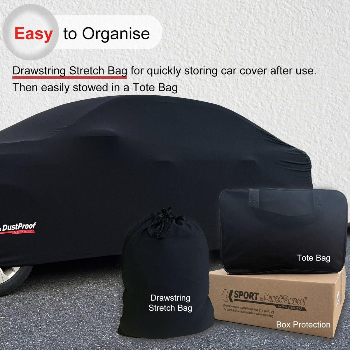 Premium Auto Abdeckplane Indoor Stretch Sportwagen-M