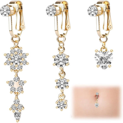 Fake Bauchnabelpiercing Chirurgenstahl Kristall