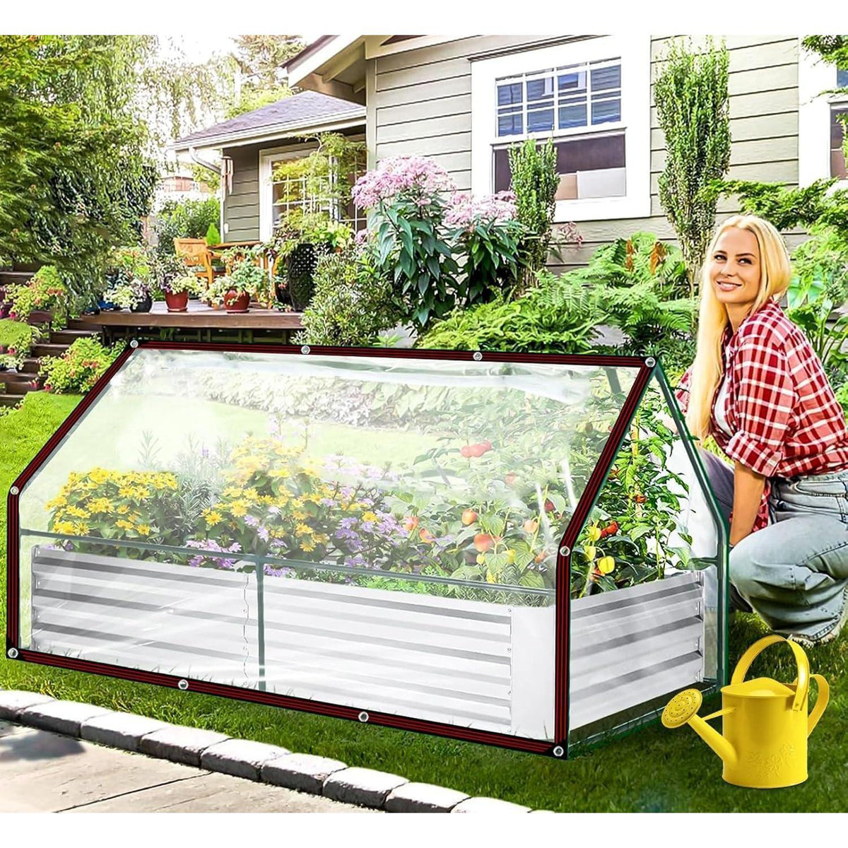 Transparente Abdeckplane 2.5x3m mit Ösen – Wasserdicht & Wetterfest