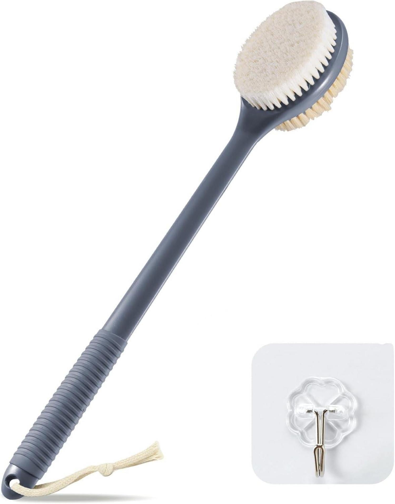 Rückenbürste Nass Trockenbürste 42cm mit langem Griff Bürste