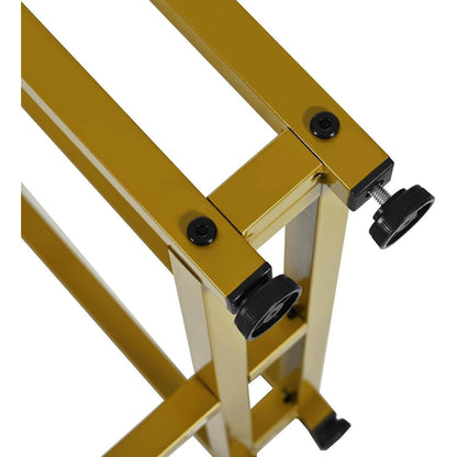 Esstisch Set Grau + Gold mit 4 Stühlen – Modernes Esszimmer
