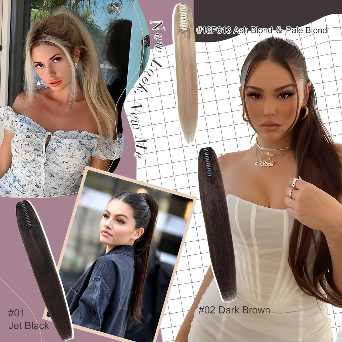 Remy Echthaar Zopf Extension Blond 50cm – Schnell & Einfach
