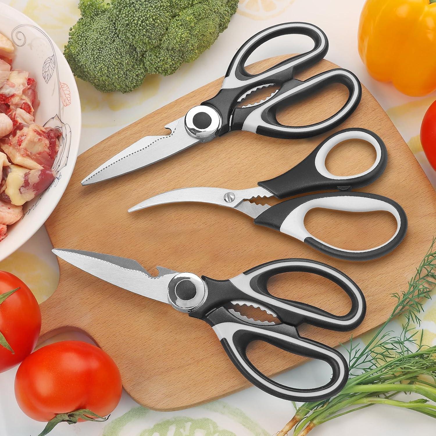 Küchenschere Edelstahl Mehrzweck 3er-Set Fleisch Geflügel Seafood