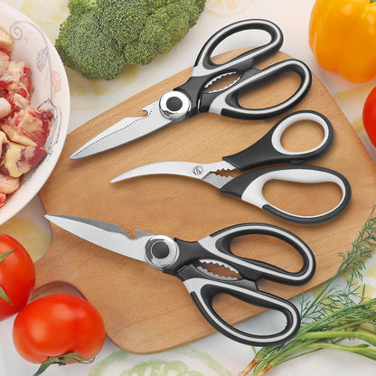 Küchenschere Edelstahl Mehrzweck 3er-Set Fleisch Geflügel Seafood