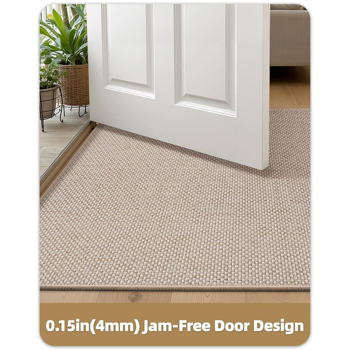 Fußmatte Innen Beige 120x180cm – Schmutzfangmatte für Küche & Eingang