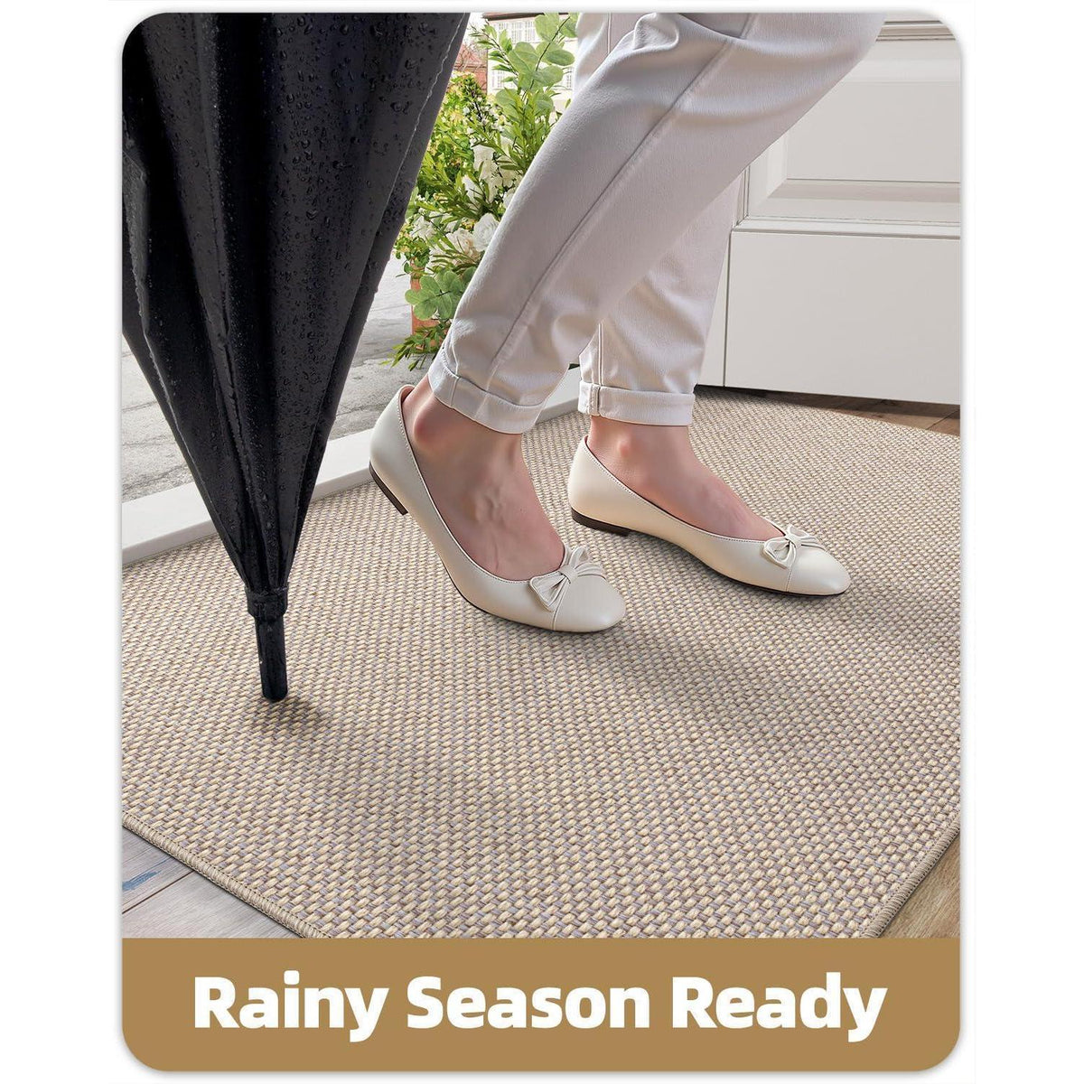 Fußmatte Innen Beige 120x180cm – Schmutzfangmatte für Küche & Eingang