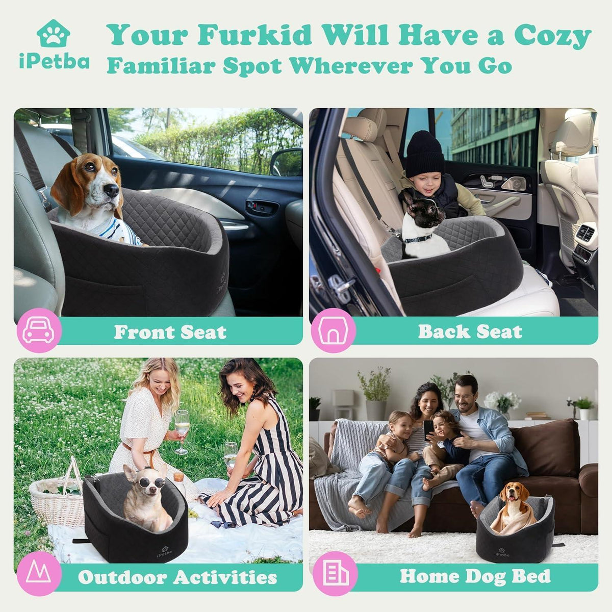 Hunde Autositz für Kleine Hunde – Crash-Schutz & Komfort