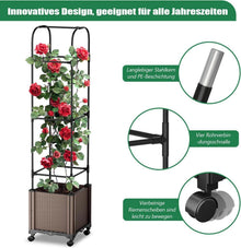 Hochbeet mit Rankhilfe, Blumenkasten und
