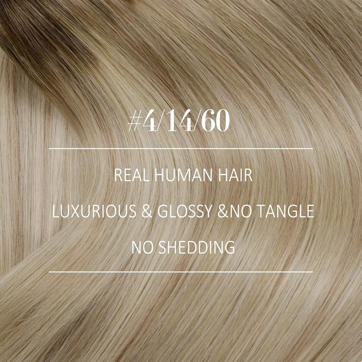 60 cm Echthaar Tressen Balayage Braun Blond Remy Weft