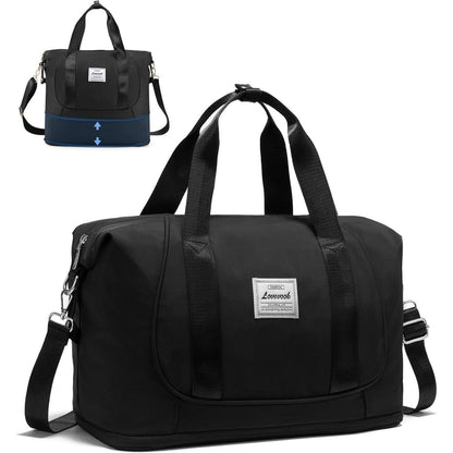 Ryanair Handgepäck Tasche 40x20x25, Erweiterbar Schwarz