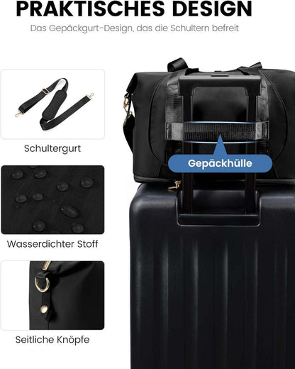 Handgepäck Tasche für Ryanair 40x20x25 Erweiterbare Reisetasche